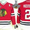 Chicago Blackhawks #2 Duncan Keith Punainen Paita W/2015 Stanley Cup Champion Patch – Lasten