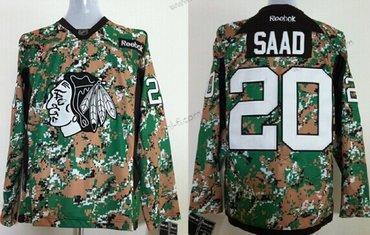 Chicago Blackhawks #20 Brandon Saad 2014 Maastokuvio Paita – Miesten