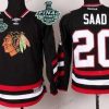 Chicago Blackhawks #20 Brandon Saad 2015 Stanley Cup 2014 Stadium Series Musta Paita – Nuoret