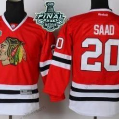 Chicago Blackhawks #20 Brandon Saad 2015 Stanley Cup Punainen Paita – Nuoret