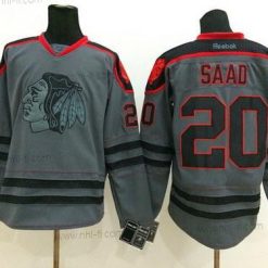 Chicago Blackhawks #20 Brandon Saad Charcoal Harmaa Paita – Miesten