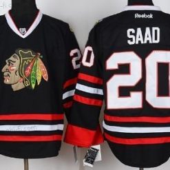 Chicago Blackhawks #20 Brandon Saad Musta Paita – Miesten