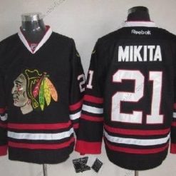 Chicago Blackhawks #21 Stan Mikita Musta Paita – Miesten