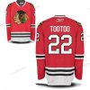 Chicago Blackhawks #22 Jordin Tootoo Punainen Kotiottelu Jääkiekko Ommeltu NHL Paita – Miesten