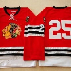 Chicago Blackhawks #25 Matt Carey 1960-61 Punainen Vintage Paita – Miesten