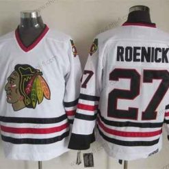 Chicago Blackhawks #27 Jeremy Roenick Valkoinen CCM Vintage Paita – Miesten