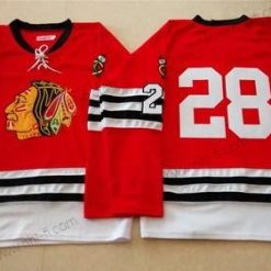 Chicago Blackhawks #28 Ben Smith 1960-61 Punainen Vintage Paita – Miesten