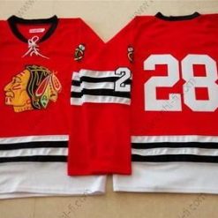 Chicago Blackhawks #28 Steve Larmer 1960-61 Punainen Vintage Paita – Miesten