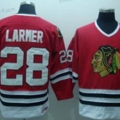 Chicago Blackhawks #28 Steve Larmer Punainen Retro CCM Paita – Miesten