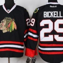 Chicago Blackhawks #29 Bryan Bickell Musta Paita – Miesten