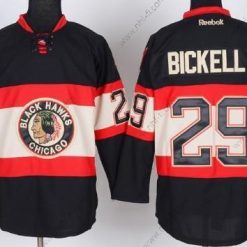 Chicago Blackhawks #29 Bryan Bickell Musta Vieras Paita – Miesten