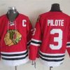 Chicago Blackhawks #3 Pierre Pilote 1957-58 Punainen Vintage Paita – Miesten