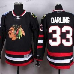 Chicago Blackhawks #33 Scott Darling 2014 Stadium Series Musta Paita – Miesten