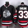 Chicago Blackhawks #33 Scott Darling 2014 Stadium Series Musta With Musta Skulls Paita – Miesten