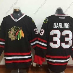 Chicago Blackhawks #33 Scott Darling Musta Paita – Miesten