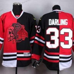 Chicago Blackhawks #33 Scott Darling Punainen Musta Two Tone With Punainen Skulls Paita – Miesten