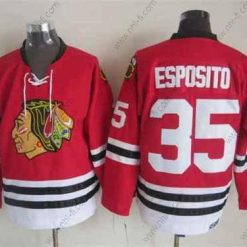 Chicago Blackhawks #35 Tony Esposito 1957-58 Punainen Vintage Paita – Miesten