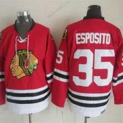 Chicago Blackhawks #35 Tony Esposito Punainen Retro Paita – Miesten