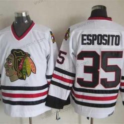 Chicago Blackhawks #35 Tony Esposito Valkoinen CCM Vintage Paita – Miesten