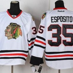 Chicago Blackhawks #35 Tony Esposito Valkoinen Paita – Miesten