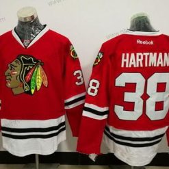 Chicago Blackhawks #38 Ryan Hartman Punainen Ommeltu NHL Reebok Jääkiekko Paita – Miesten