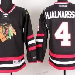 Chicago Blackhawks #4 Niklas Hjalmarsson 2014 Stadium Series Musta Paita – Miesten