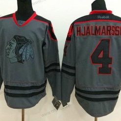 Chicago Blackhawks #4 Niklas Hjalmarsson Charcoal Harmaa Paita – Miesten