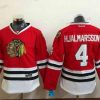 Chicago Blackhawks #4 Niklas Hjalmarsson Punainen Paita – Naisten