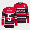 Chicago Blackhawks #5 Connor Murphy Punainen Musta 2022 Käänteinen Retro Ommeltu Paita – Miesten