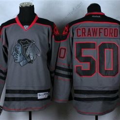 Chicago Blackhawks #50 Corey Crawford Charcoal Harmaa Paita – Miesten