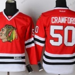 Chicago Blackhawks #50 Corey Crawford Punainen Paita – Lasten