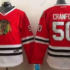 Chicago Blackhawks #50 Corey Crawford Punainen Paita – Naisten