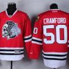 Chicago Blackhawks #50 Corey Crawford Punainen With Musta Skulls Paita – Miesten