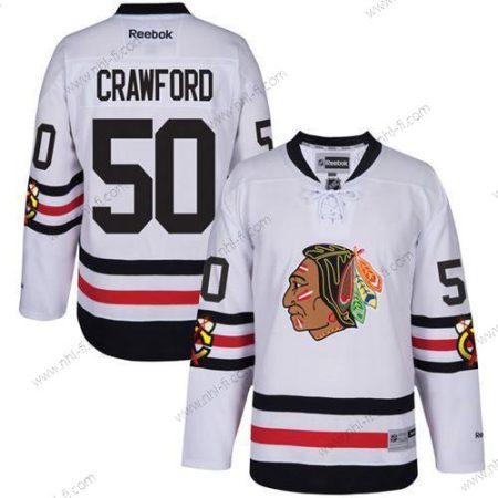 Chicago Blackhawks #50 Corey Crawford Valkoinen 2017 Talvi Klassinen Ommeltu NHL Paita – Miesten