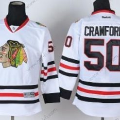 Chicago Blackhawks #50 Corey Crawford Valkoinen Paita – Lasten