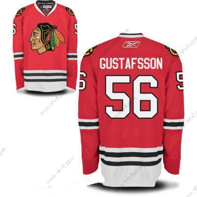 Chicago Blackhawks #56 Erik Gustafsson Punainen Kotiottelu Jääkiekko Ommeltu NHL Paita – Miesten