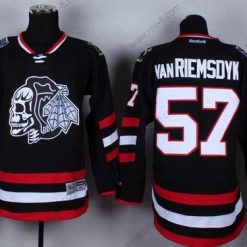 Chicago Blackhawks #57 Trevor Van Riemsdyk 2014 Stadium Series Musta With Musta Skulls Paita – Miesten