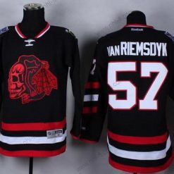 Chicago Blackhawks #57 Trevor Van Riemsdyk 2014 Stadium Series Musta With Punainen Skulls Paita – Miesten