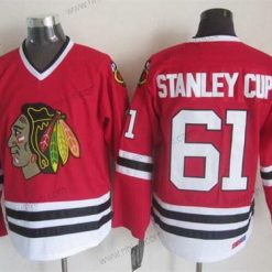 Chicago Blackhawks #61 Stanley Cup Punainen Retro CCM Paita – Miesten