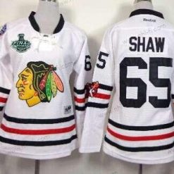 Chicago Blackhawks #65 Andrew Shaw 2015 Stanley Cup 2015 Talvi Klassinen Valkoinen Paita – Naisten