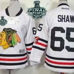 Chicago Blackhawks #65 Andrew Shaw 2015 Stanley Cup 2015 Talvi Klassinen Valkoinen Paita – Nuoret