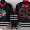 Chicago Blackhawks #65 Andrew Shaw Musta Ice Skulls Paita – Miesten