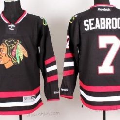 Chicago Blackhawks #7 Brent Seabrook 2014 Stadium Series Musta Paita – Miesten