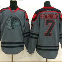 Chicago Blackhawks #7 Brent Seabrook Charcoal Harmaa Paita – Miesten