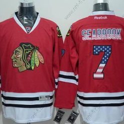 Chicago Blackhawks #7 Brent Seabrook USA Flag Punainen Paita – Miesten