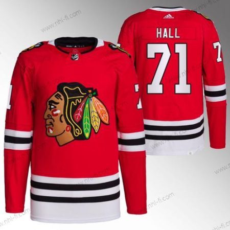 Chicago Blackhawks #71 Taylor Hall Punainen Ommeltu Jääkiekko Paita – Miesten