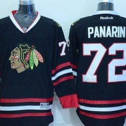 Chicago Blackhawks #72 Artemi Panarin Reebok Musta Jääkiekko Paita – Miesten