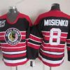 Chicago Blackhawks #8 Bill Mosienko Musta Pinstripe 75Th CCM Vintage Paita – Miesten