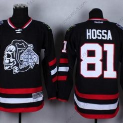 Chicago Blackhawks #81 Marian Hossa 2014 Stadium Series Musta With Musta Skulls Paita – Miesten