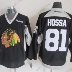 Chicago Blackhawks #81 Marian Hossa 2014 Training Musta Paita – Miesten